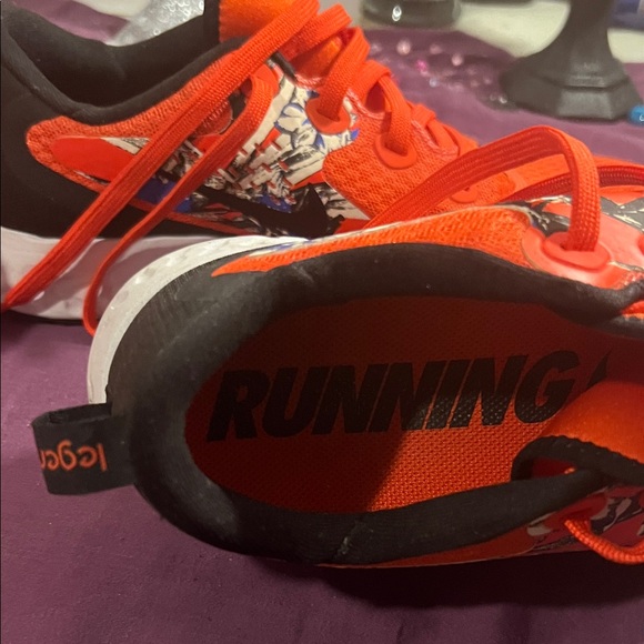 Nike Women's Sneakers - Bright Orange and Black - Picture 4 of 5